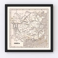 Vintage Map of China 1848