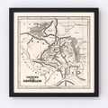 Vintage Map of Country of the Nestorians, 1848