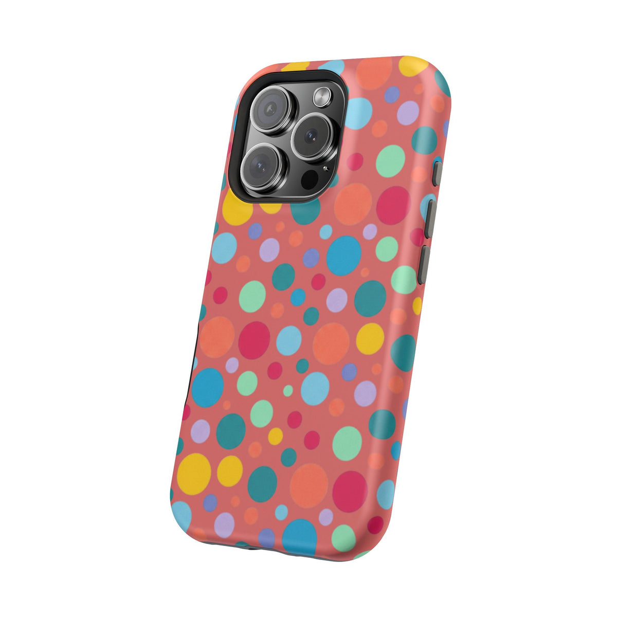 Colorful Polka Dot Magnetic Phone Case — Impact-Resistant, Vibrant Retro Dots