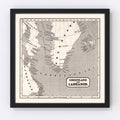 Vintage Map of Greenland 1848