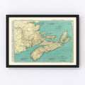 Vintage Map of Nova Scotia, 1924