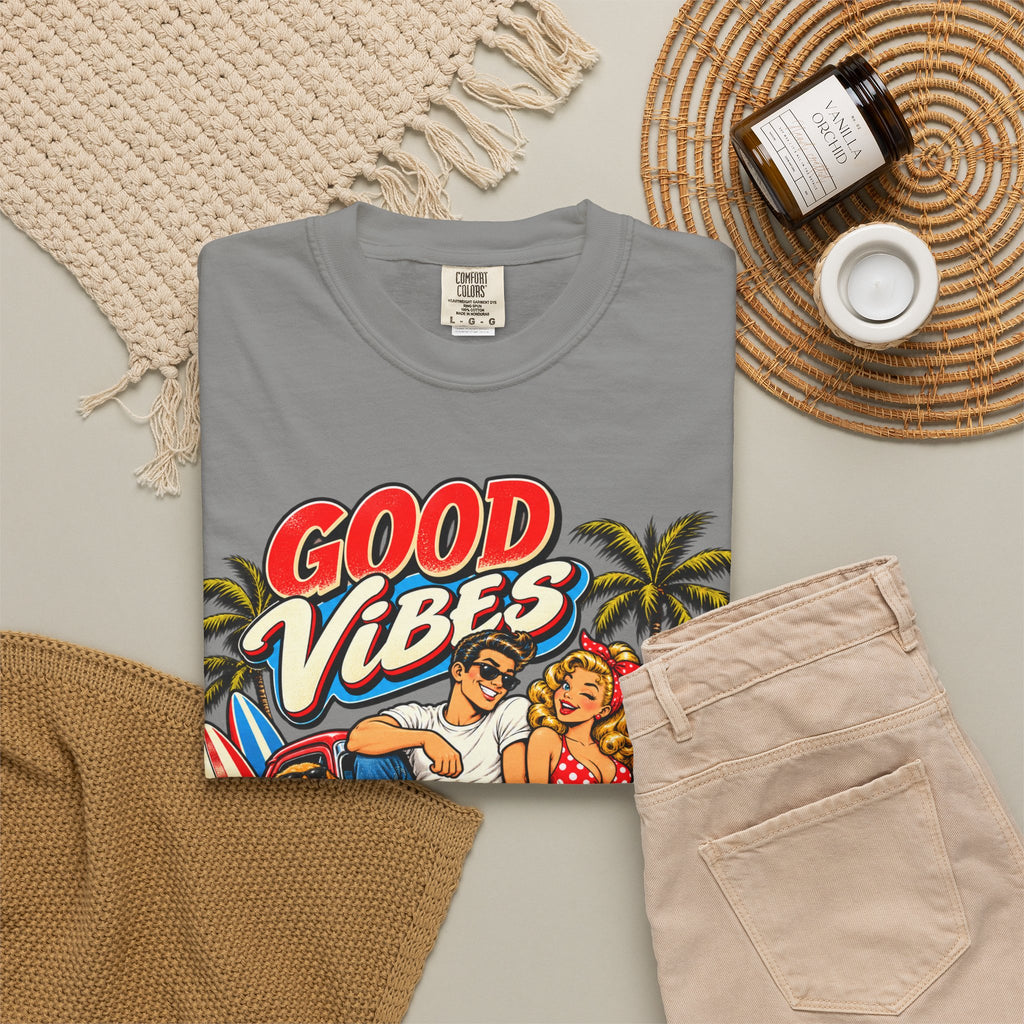 Good Vibes Retro Beach T-Shirt