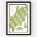 Vintage Map of Douglas County, Washington 1915