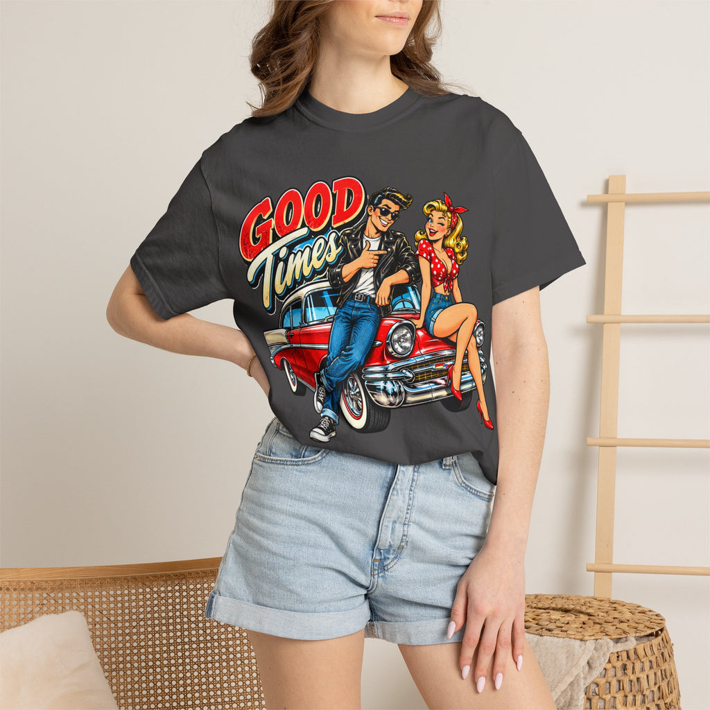 Good Times Retro Car Tee — Vintage 1950s Rockabilly Graphic T‑Shirt