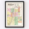 Vintage Map of Will County, Illinois 1873