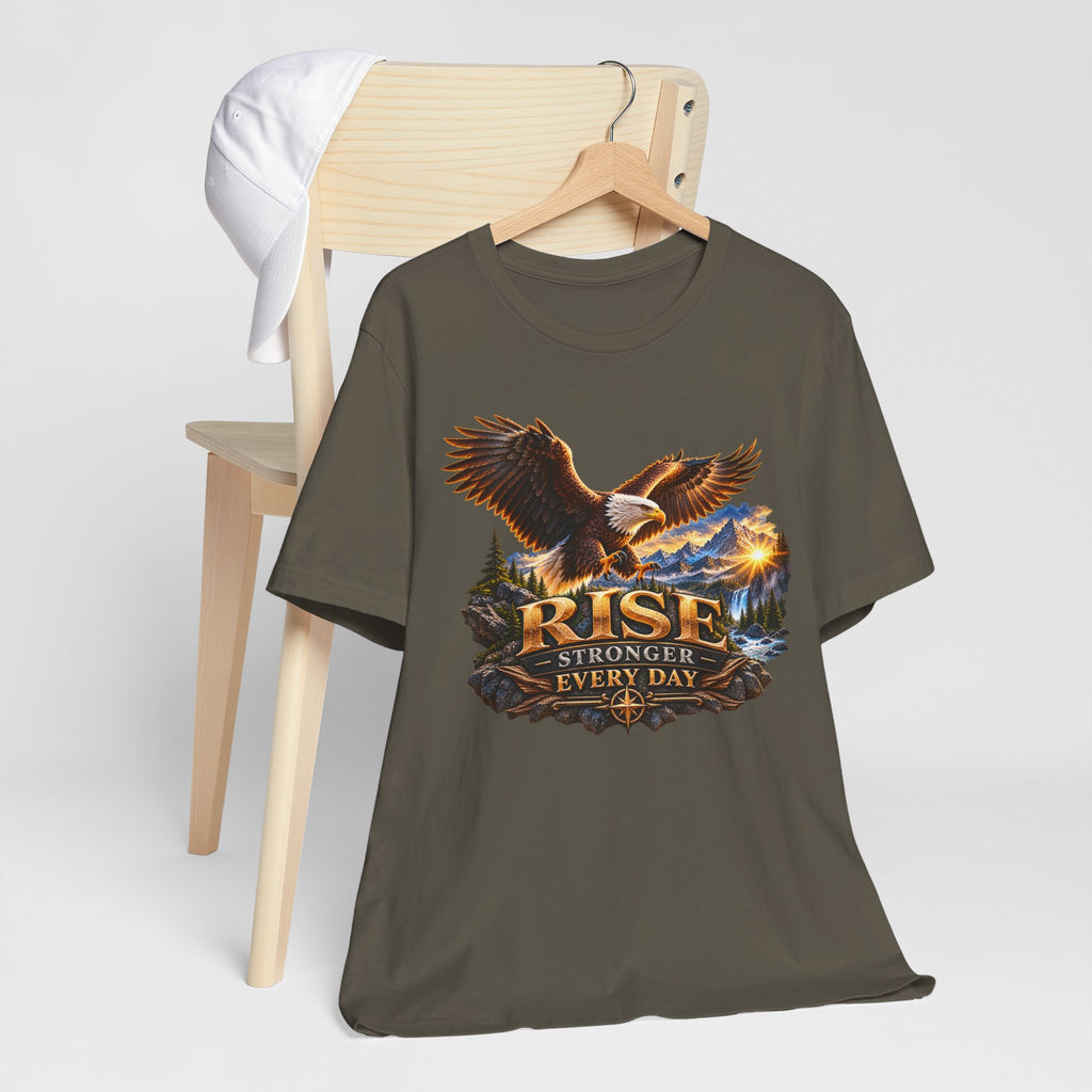 Rise Stronger Every Day Eagle T-Shirt — Inspirational Outdoors Graphic Tee