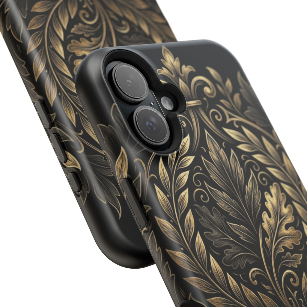 Baroque Gold Leaf Phone Case — Impact-Resistant Protective Cover