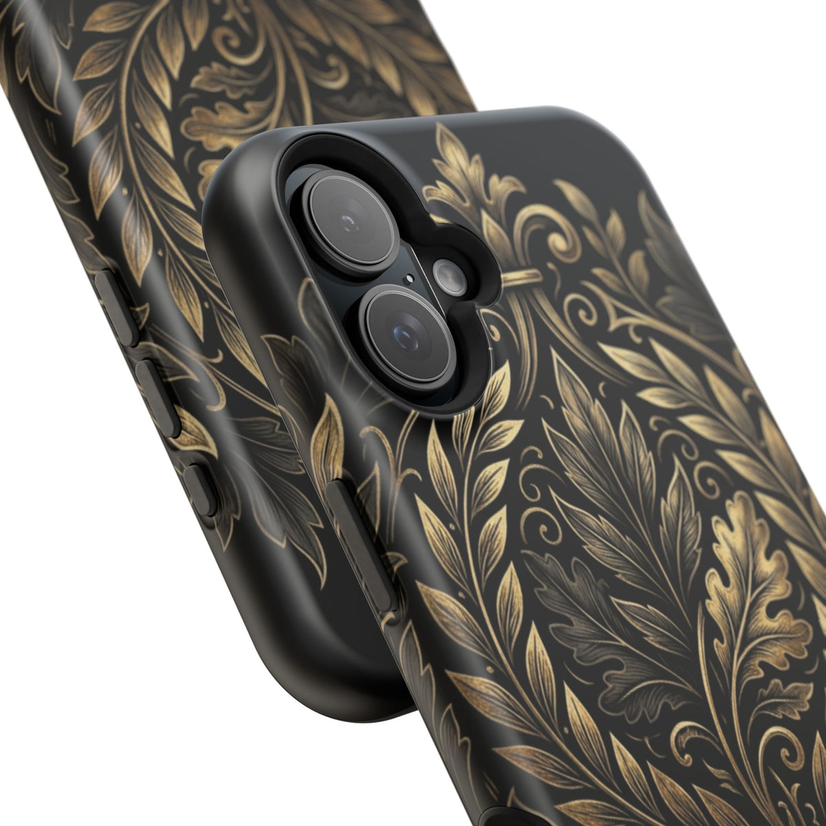 Baroque Gold Leaf Phone Case — Impact-Resistant Protective Cover