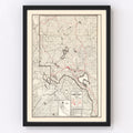 Vintage Map of Lassen County, California 1935