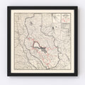 Vintage Map of Lake County, California 1935