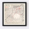 Vintage Map of Kings County, California 1935