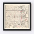 Vintage Map of Glenn County, California 1935