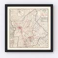 Vintage Map of Butte County, California 1935