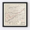 Vintage Map of Amador County, California 1935