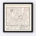 Vintage Map of Modoc County, California 1935