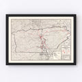 Vintage Map of Tehama County, California 1935