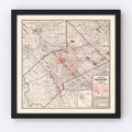 Vintage Map of Stanislaus County, California 1935