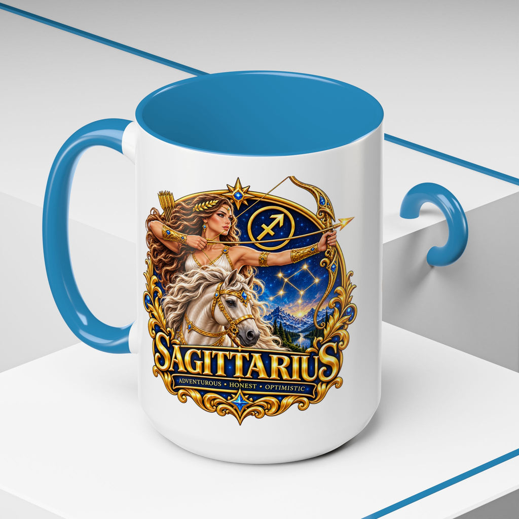 Sagittarius Accent Coffee Mug — Zodiac Archer Design (11/15oz)