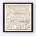 Vintage Map of Sierra County, California 1935