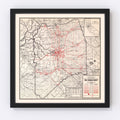 Vintage Map of San Joaquin County, California 1935
