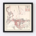 Vintage Map of San Diego, California 1935