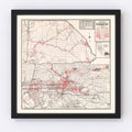 Vintage Map of San Bernadino County, California 1935