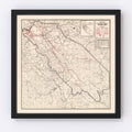 Vintage Map of San Benito County, California 1935