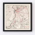 Vintage Map of Sacramento County, California 1935