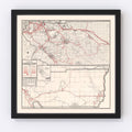Vintage Map of Riverside County, California 1935