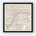 Vintage Map of Placer County, California 1935