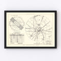 Vintage Map of the Duluth Municipal Airport Vicinity, 1951