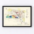 Vintage Map of Grandview Municipal airport, 1952