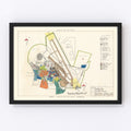 Vintage Map of Hamilton Air Force Base, 1951
