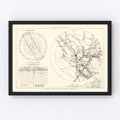 Vintage Map of the Hamilton Air Force Base Vicinity, 1951