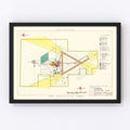 Vintage Map of Kinross Air Force Base, 1951
