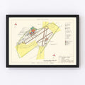 Vintage Map of McGhee-Tyson Airport, 1952