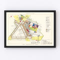 Vintage Map of Mc Guire Air Force Base, 1952