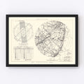 Vintage Map of the Mc Guire Air Force Base Vicinity, 1951