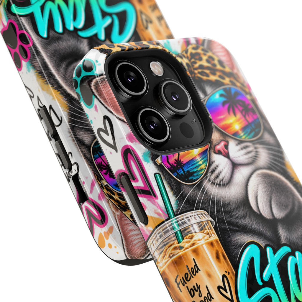 Phone Case — "Stay Pawsitive" Cat Impact-Resistant Case