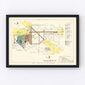 Vintage Map of Paine Air Fore Base, 1952