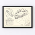 Vintage Map of the Suffolk County Air Force Base Vicinity, 1951