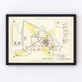 Vintage Map of Wurtsmith Air Force Base, 1952