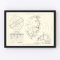 Vintage Map of the Wurtsmith Air Force Base Vicinity, 1952