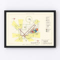 Vintage Map of Youngstown Municipal Airport, 1951