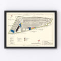 Vintage Map of Mallory Specialized Air Force Depot, 1952