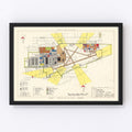 Vintage Map of Norton Air Force Base, 1952