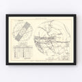 Vintage Map of the Norton Air Force Base Vicinity, 1952