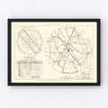 Vintage Map of the Robins Air Force Base Vicinity, 1952
