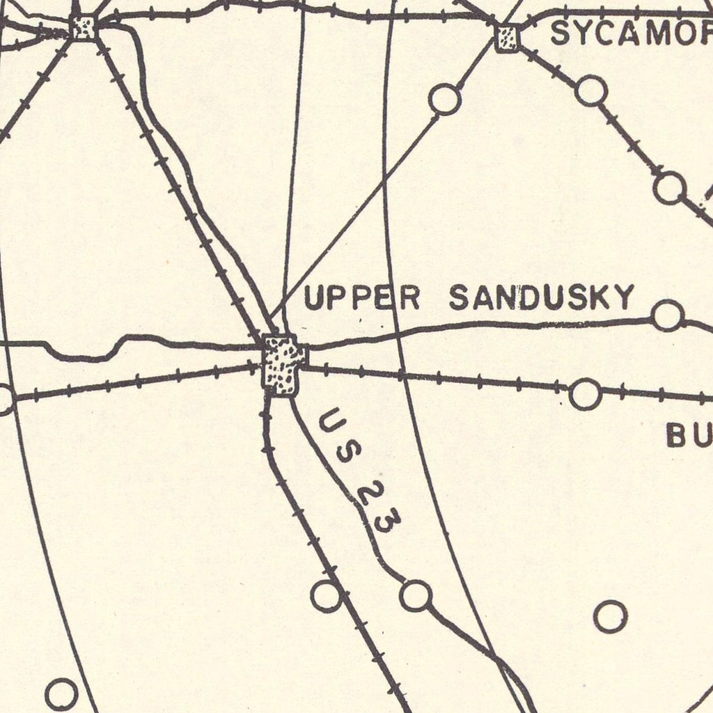 Vintage Map of the Wilkins Air Force Depot Vicinity, 1952
