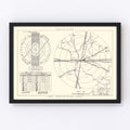Vintage Map of the Amarillo Air Force Base Vicinity, 1952
